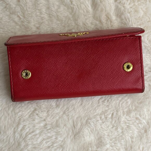 Prada Red Saffiano Leather 6-Key Holder - Picture 8 of 12